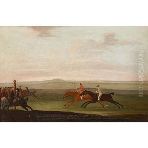Lord Weymouth's 'conqueror' Beating The Duke Of Bolton's 'looby' At Newmarket; Mr. Cotton's Old Partner' Beating The Duke Of Bolton's 'sloven' At Newmarket (pair) by Francis Sartorius