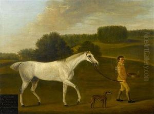 Portrait Of "favourite" With A Groom And A Dog Portrait Of "favourite" With A Groom And A Dog