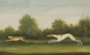 A Greyhound Chasing A Hare by Francis Sartorius