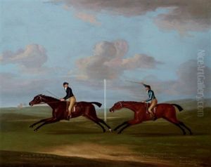 The Race For Kings Plate At Newmarket by Francis Sartorius