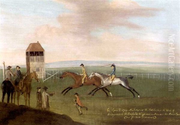 A Matched Race Between Mr. Fortescue's "ireland" And The Duke Of Bridgewater's "england" At Newmarket Heath, 1759 - view 1