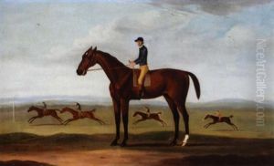 Bay Malton With Jockey Up, Bay Malton Beating King Herod, Turf, And Ascham In A Sweepstake Race Beyond by Francis Sartorius