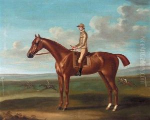 "dolly", A Chestnut Racehorse, With Jockey Up, A Racehorse Beyond by Francis Sartorius