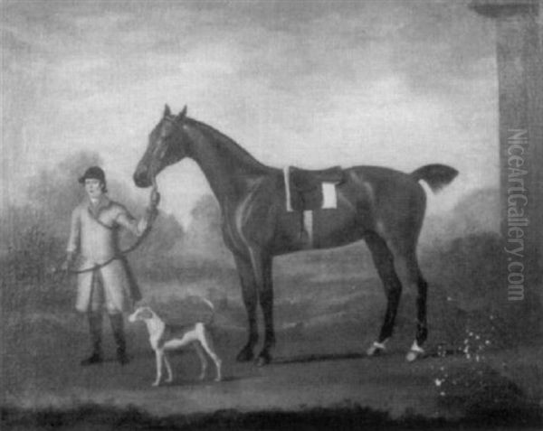 Landscape With Hunter, Horse And Hound - view 1