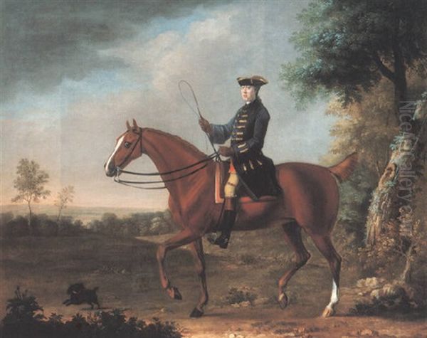 A Gentleman On His Chestnut Hunter - view 1