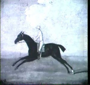 Dark Bay Racehorse With Jockey Up by Francis Sartorius
