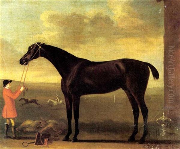 'whinigig', The Winner Of The 1769 Jubilee Cup, Held By A Groom - view 1