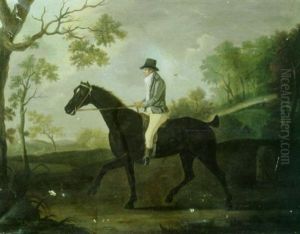 A Gentleman On A Dark Bay Hunter In A Landscape by Francis Sartorius