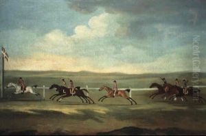 Jason Beating Specator, Rover, Brilliant, Whistlejacket, Venture And Stately For The Grate Subscription At Newmarket by Francis Sartorius