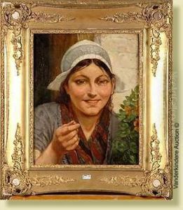 Portrait D'une Jeune Fermiere