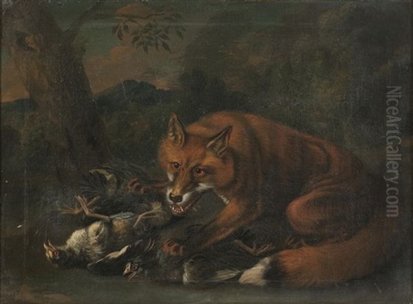 Fox With Catch - view 1