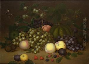 Natura Morta Di Frutta Con Farfalla by George William Sartorius
