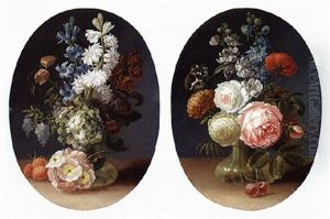 Still Life Of Flowers In A Glass Vase by Johann (or Jakob) Christopher Sartorius