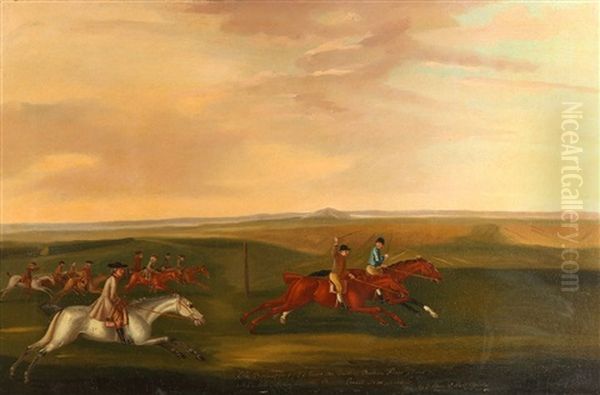 Mr Cotton's Old Partner Beating The Duke Of Bolton's Sloven At Newmarket - view 1