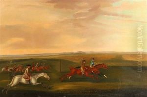 Mr Cotton's Old Partner Beating The Duke Of Bolton's Sloven At Newmarket by John Francis Sartorius