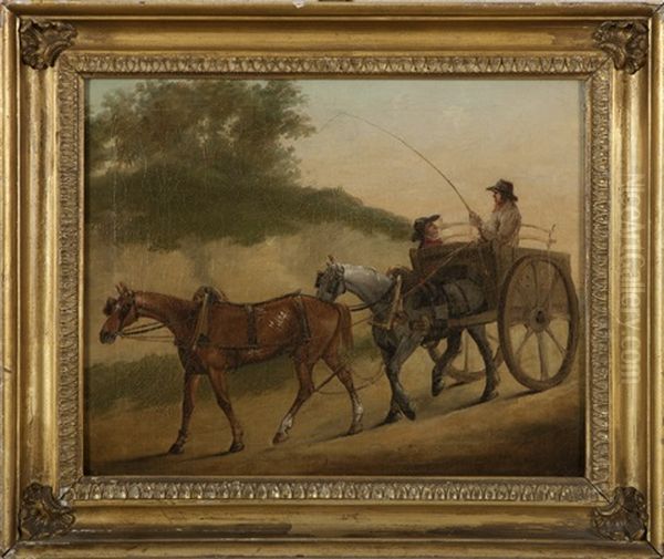 Two Farmers With A Horse-drawn Cart - view 1