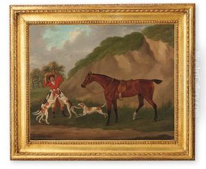 Reiter Mit Pferd, Erlegtem Fuchs Und Hunden by John Nost Sartorius