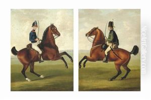 A Yeomanry Officer On Horseback; A German Hussar On Horseback (pair) A Yeomanry Officer On Horseback; A German Hussar On Horseback (pair)
