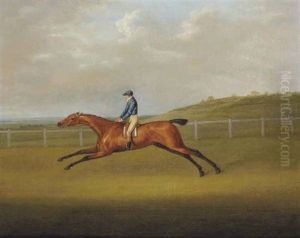 Comrade Portant Les Couleurs De Lansdale Sur Un Champ De Course by John Nost Sartorius