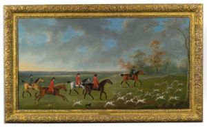 Group Of Mounted Fox Hunters With Hounds (casting To Cover) by John Nost Sartorius