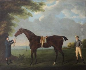 "diamond" Held By A Groom, With His Jockey Dennis Fitzpatrick
