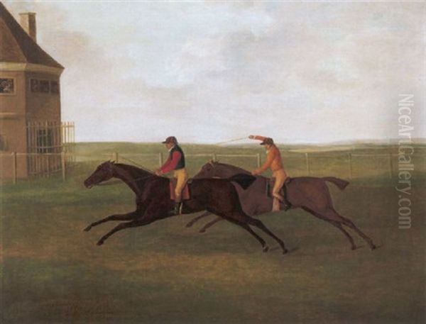 Th Prince Of Wales' "traveller" Beating Lord Grosvenor's "meteor" At Newmarket, 4th May 1790 - view 1