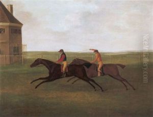 Th Prince Of Wales' "traveller" Beating Lord Grosvenor's "meteor" At Newmarket, 4th May 1790 by John Nost Sartorius