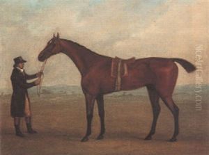 Champion, A Bay Racehorse, Held By A Groom by John Nost Sartorius