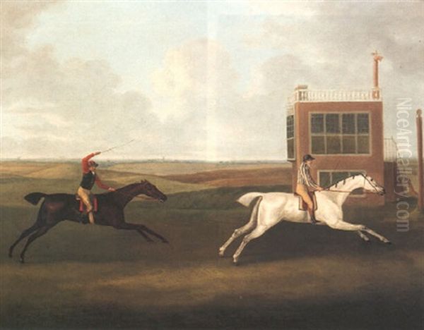 The Duke Of Bedford's "grey Diomed" Beating Hrh The Prince Of Wales's "traveller" At Newmarket, 8th May 1790 - view 1