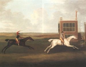 The Duke Of Bedford's "grey Diomed" Beating Hrh The Prince Of Wales's "traveller" At Newmarket, 8th May 1790 by John Nost Sartorius
