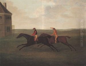 The Prince Of Wales's "traveller" Beating Lord Grosvenor's "meteor" At Newmarket 4th May, 1790 by John Nost Sartorius