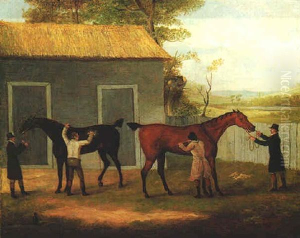 Grooming The Horses - view 1