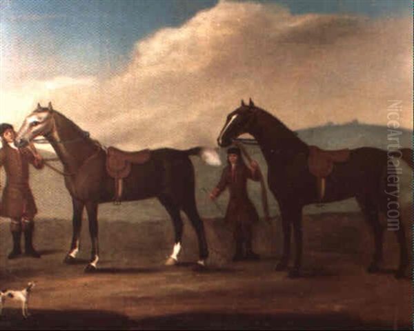 Two English Thoroughbred Horses - view 1