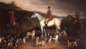 Huntsmen And Hounds by John Nost Sartorius