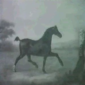 Minerva, The Wonderful Trotting Horse In A Landscape by John Nost Sartorius