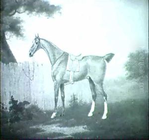 'confidential' - Portrait Of A Chestnut Hunter In A         Landscape