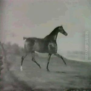 A Dark Bay Hunter In An Extensive Landscape by John Nost Sartorius
