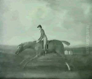 Eclipse With Jack Oakley Up, On The Beacon Course, New-     Market by John Nost Sartorius