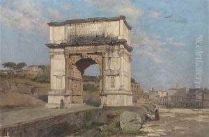 The Arch Of Titus, Rome by Pietro Sassi