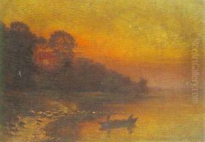 Motiv Von Der Mecklenburgischen Seenplatte by Georg Sassnick