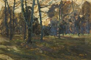 Im Waldesinneren by Augustin Satra