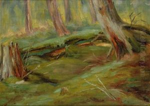 A Forest Interior by Augustin Satra