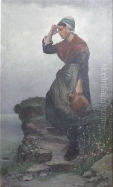 Woman Gazing At The Sea - view 1
