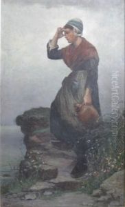Woman Gazing At The Sea by Walter Satterlee