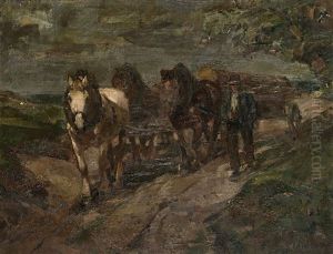 Bauer Mit Pferdefuhrwerk Bauer Mit Pferdefuhrwerk