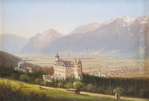 Blick Auf Schloss Ambras Und Innsbruck by Hubert Sattler