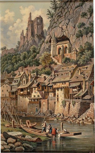 View Of The Rock Church And Castle Ruins In Idar-oberstein - view 1