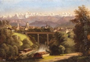 Blick Auf Bern Und Das Berner Oberland