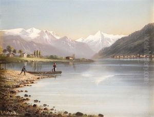 Zeller See Mit Dem Kitzsteinhorn by Hubert Sattler