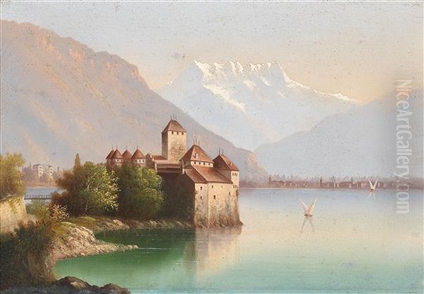 Blick Auf Schlos Chillon Am Genfer See - view 1